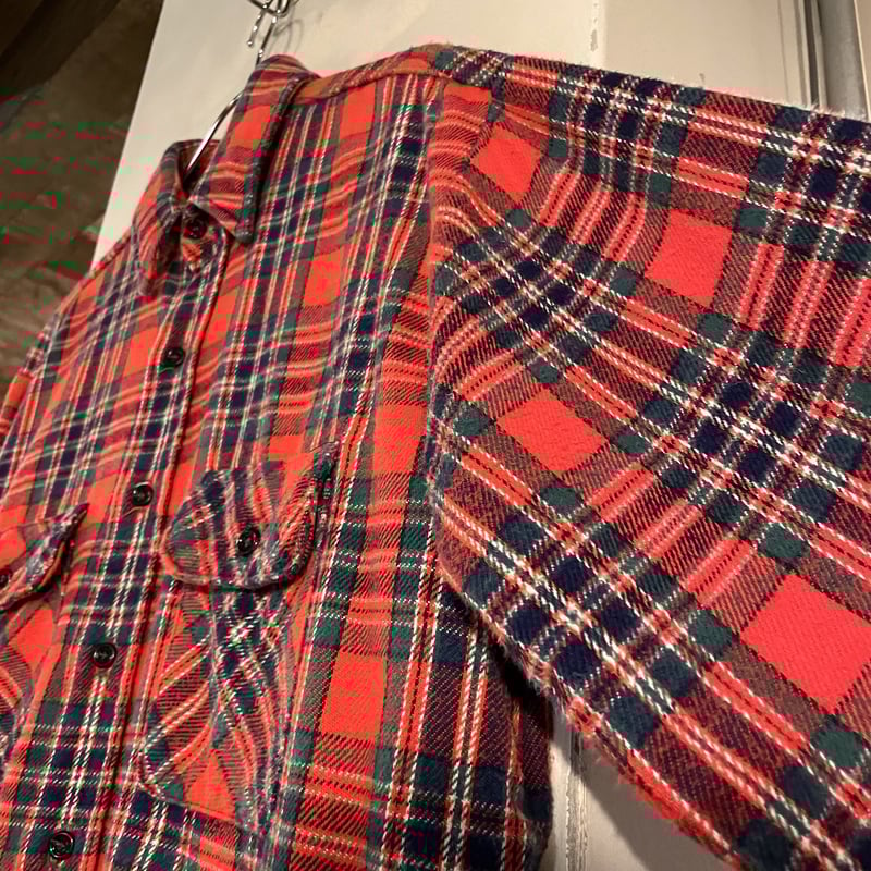 70s FIVE BROTHER ネルシャツ ファイブブラザー L USA製 コットン