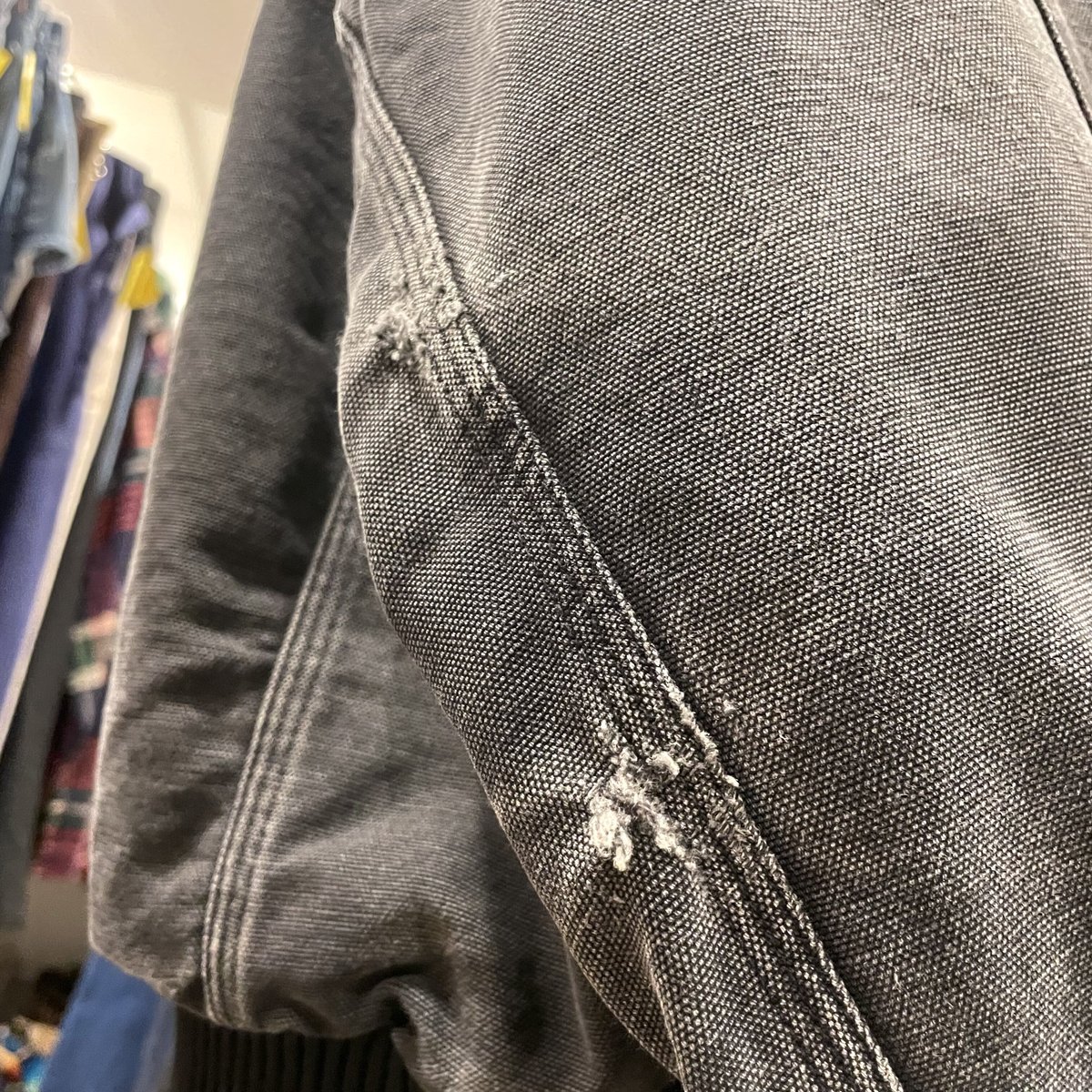 80s Carhartt サンタフェジャケット ダック地 ブラック USA製 80s Carhartt サンタフェジャケット ダック地 ブラック USA製