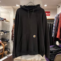 carhartt　Original Fit　プルオーバーパーカー　Size L　袖プリント　カーハート　ブラック　(S4511)