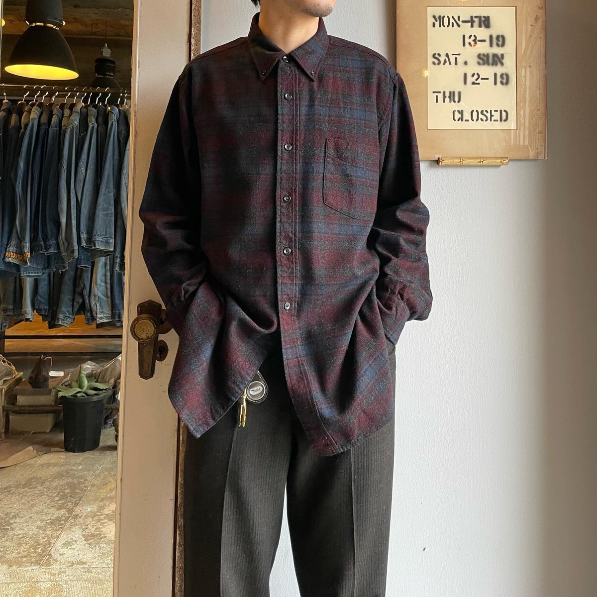 50s PENDLETON Vintage Woll Shirt ボタンダウンシャツ USA製...