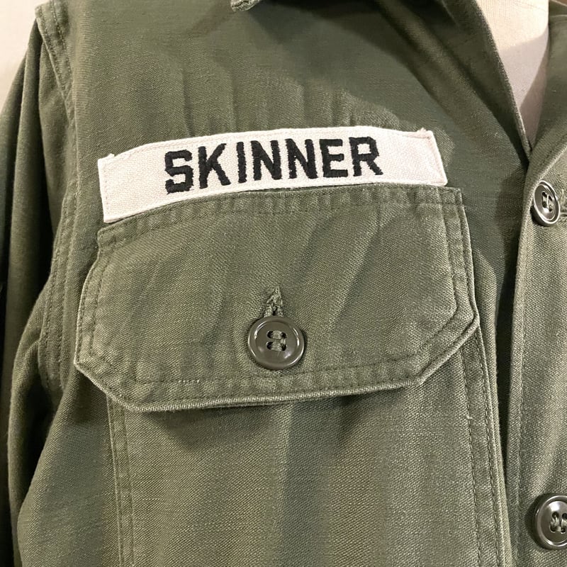 60's ユーティリティシャツ COTTON SATTEN OG107 U.S.ARMY 60〜70年代 USA製 OG-107 ユーティリティシャツ