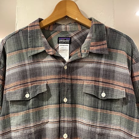 patagonia　ロングスリーブ・ステアーズマン・シャツ　オーガニックコットン　パタゴニア(S0689)