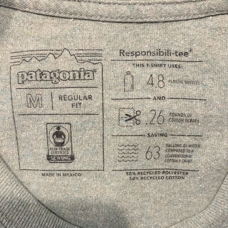 patagonia レスポンシビリティー Tシャツ ショートスリーブ バック