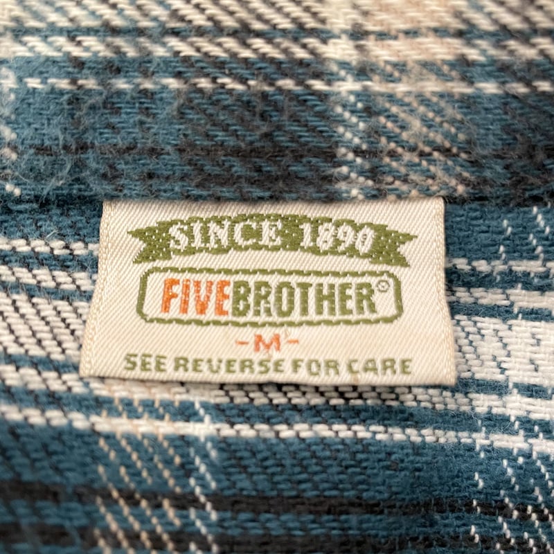 FIVE BROTHER 80s チェック柄 フランネルシャツ USA製 (S0483) |