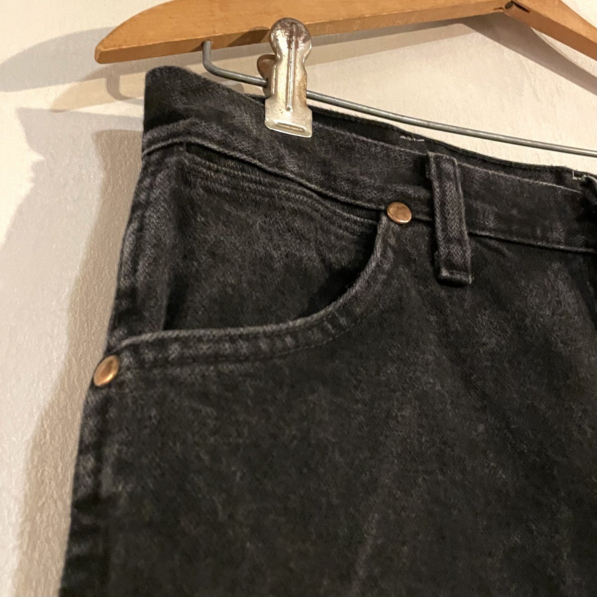 Wrangler 936WBK ブラックデニムパンツ 31×30 ラングラー (S2549)
