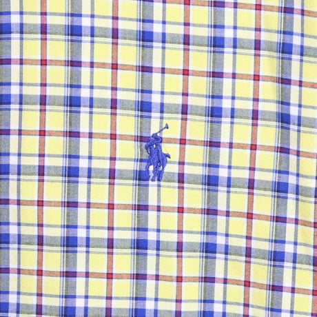 Ralph Lauren　ロングスリーブ　ボタンダウンシャツ　チェック柄　ラルフローレン　BDシャツ　(Y0562)