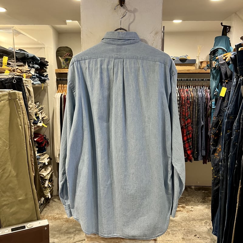 90s Ralph Lauren L/Sデニムシャツ ラルフローレン ボタンダウンシャツ