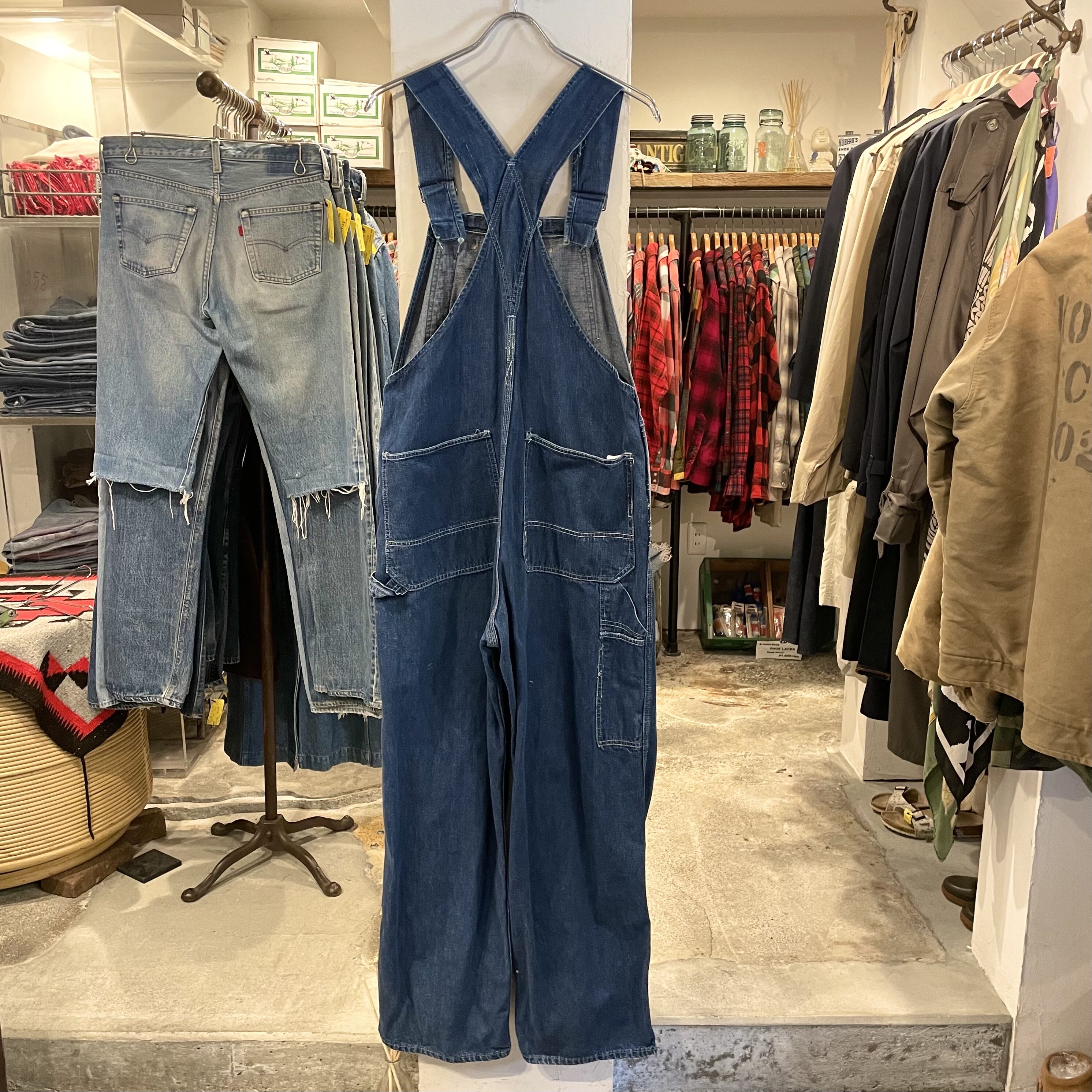 vintage 50s HerculesデニムオーバーオールUSA製 HERCULES デニムオーバーオール UNION MADE 濃紺 50s SEARS （S0