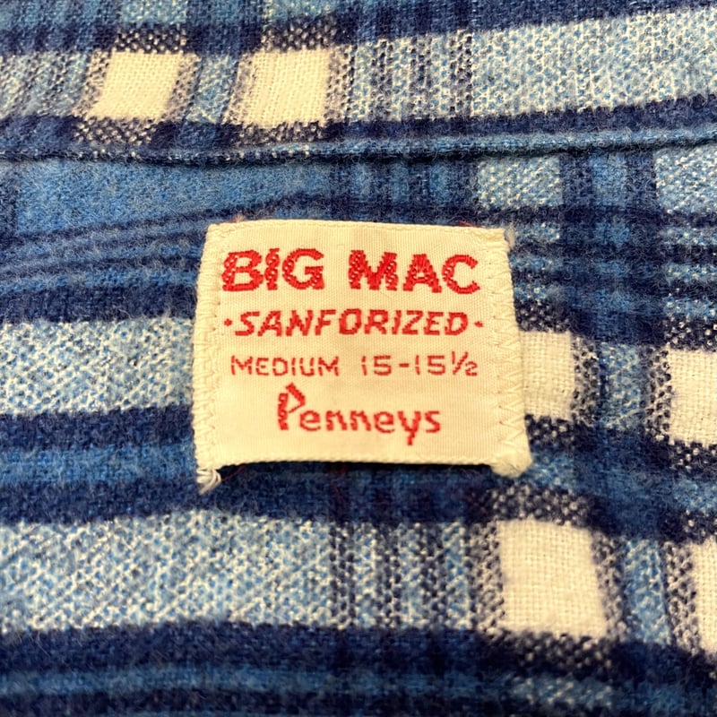 BIG MAC SANFORRIZED 60s USA製 プリントネル ビッグマック (S06