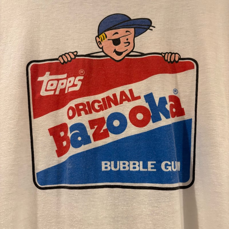 80s S/S リンガー Tシャツ topps Bazooka USA製 Size L相当 B