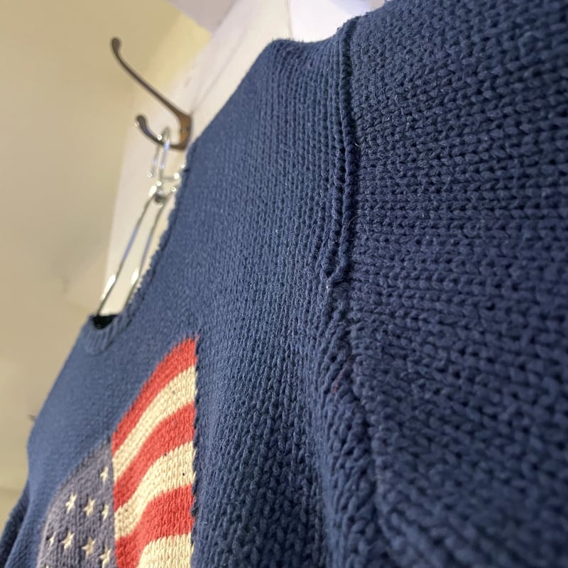 ラルフローレン　綿１００％　ニット　セーター　星条旗柄　ネイビー　美品 楽天市場】ラルフローレン POLO Ralph Lauren 星条旗 アメリカン