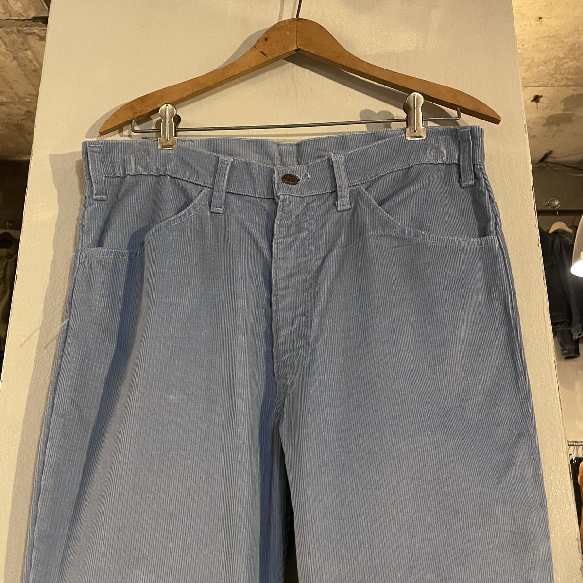 70s　Levi’s 646-1512　コーデュロイパンツ　33×30　フレアパンツ　USA製　ブルー　　42 TALON ZIP　1978年　 リーバイス　(S3367)