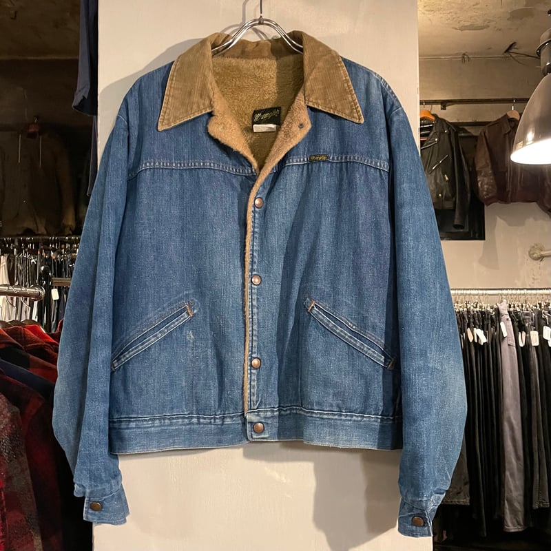 70s Wrangler 227MJL ボア デニムジャケット USA製 Size 46 ラン 70s Wrangler 227MJL ボア デニムジャケット USA製 Size 46 ラン