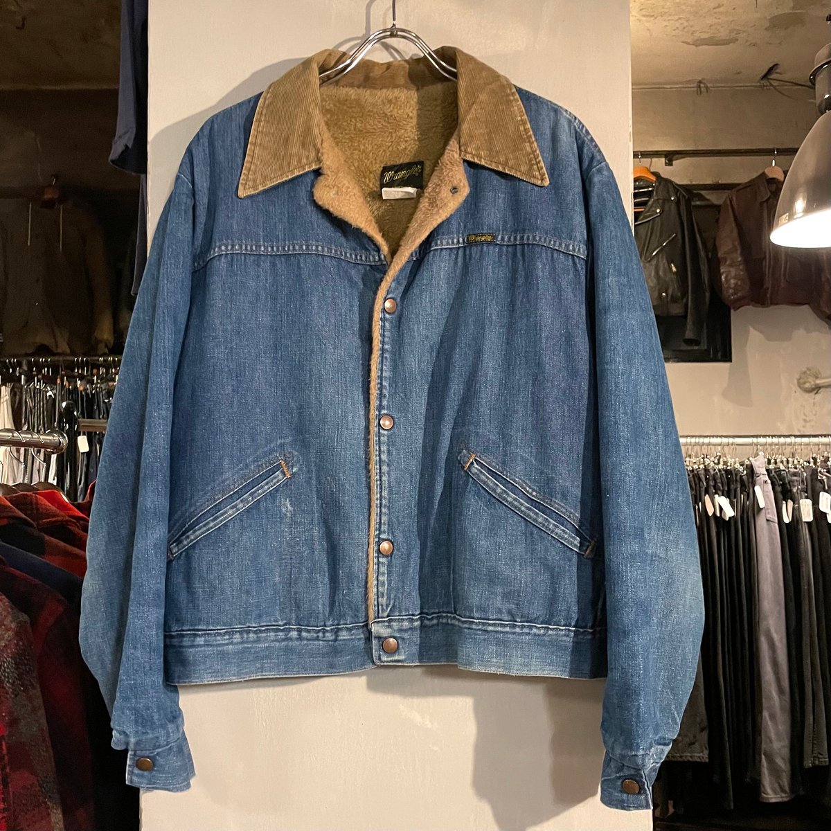 70s Wrangler 227MJL ボア デニムジャケット USA製 Size 46 ラン 70s Wrangler 227MJL ボア デニムジャケット USA製 Size 46 ラン