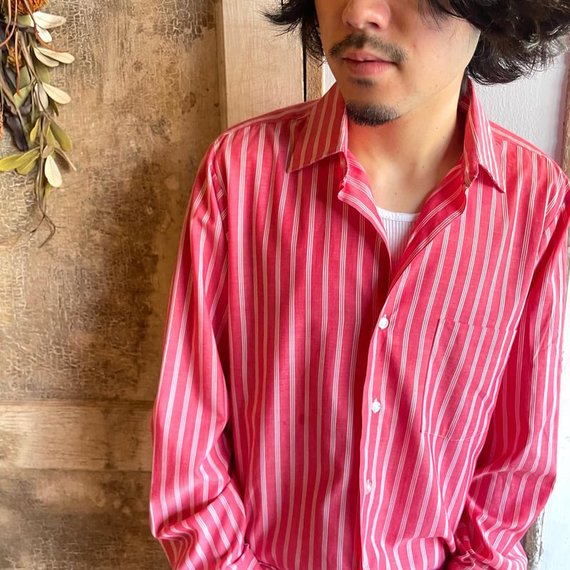 60s ARROW Vintage L/S Stripe Shirt ロングスリーブ ストライ...