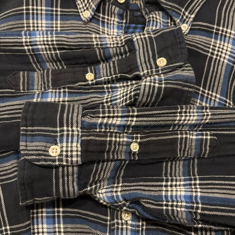 Ralph Lauren　L/S ネルシャツ　Classic Fit　Size M　ラルフローレン　コットンシャツ　ブラック　(S5059)