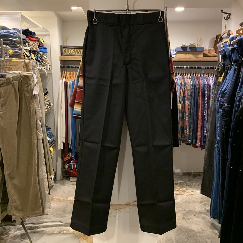 90s DickiesワークパンツW36ブラックUSA製 腰パン用に 圧縮タグ 90s Dickies ワークパンツ ディッキーズ ブラック USA製 DEADSTOCK (