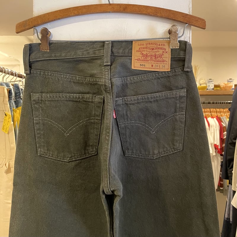 Levi's 501 90年代 カラーデニム 後染め モスグリーン USA製 (S1050) ...