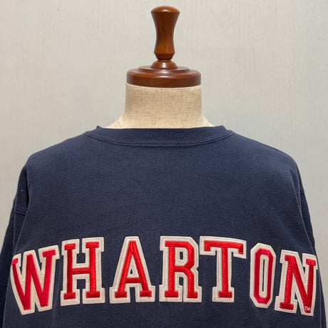 90s　Champion　リバースウィーブ　Reverse Weave　USA製　WHARTTON　刺繡タグ　チャンピオン　(S4948)