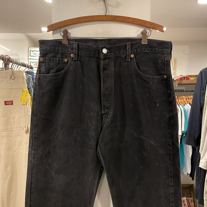levi’s 501 ブラックデニム usa製 後染め ボタン裏544 w29 Levi's Levis(リーバイス) 90S USA製 501 ボタン裏553 後染め