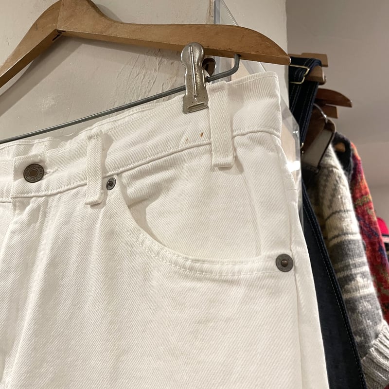 90s Levi's 505 リーバイス ホワイトデニムパンツ ボタン裏575 USA製 19