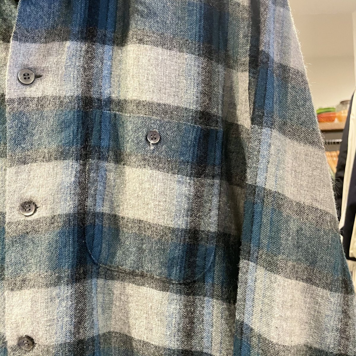 VAN HEUSEN 60s USA製 ウールxアクリル ボックスシャツ VAN HEUSEN 60s USA製 ウールxアクリル ボックスシャツ