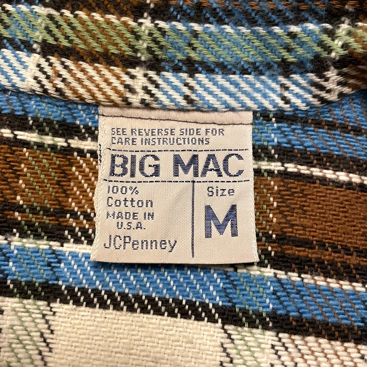 70s BIG MAC L/S ネルシャツ USA製 Size M コットンシャツ JC Pe 70s BIG MAC L/S ネルシャツ USA製 Size M コットンシャツ JC Pe