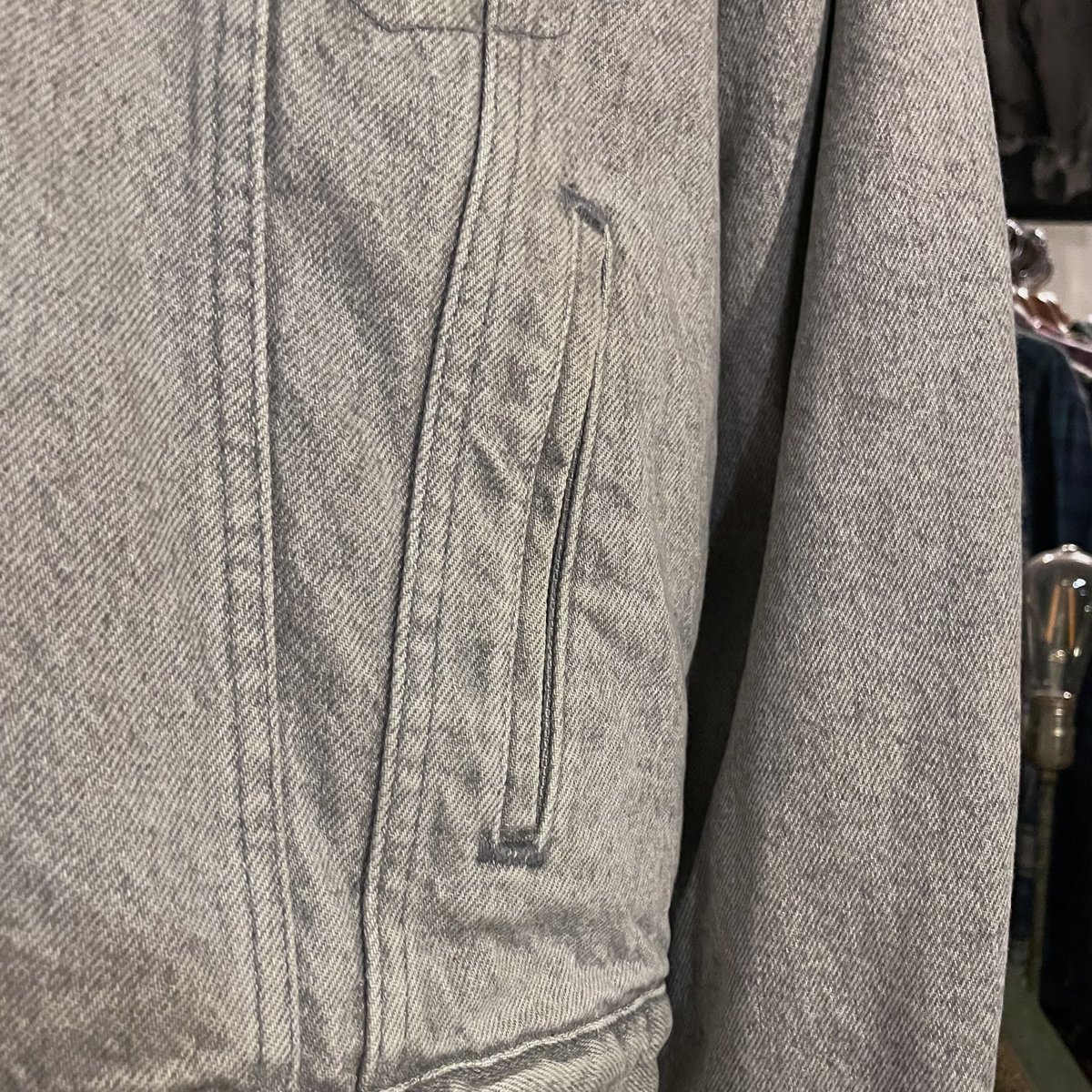 80s Levi's デニムボアジャケット グレー USA製 リーバイス 80s Levi's デニムボアジャケット グレー USA製 リーバイス