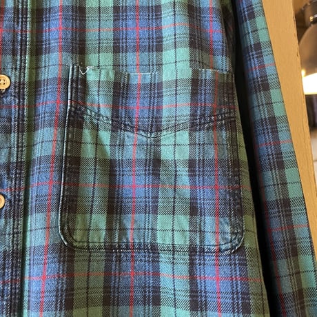 90s　L.L.Bean　L/S ボタンダウンシャツ　USA製　ロングスリーブ　エルエルビーン　コットンシャツ　チェック柄　(S2905)