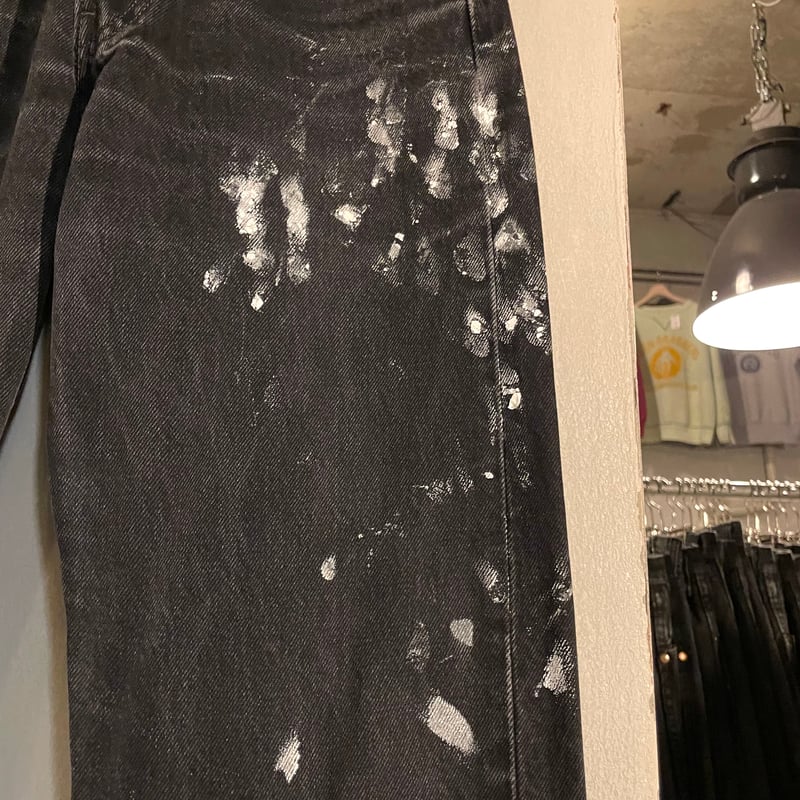 90s Levi's 501 後染めブラックデニム パンツ 27×30 USA製 FOR WO