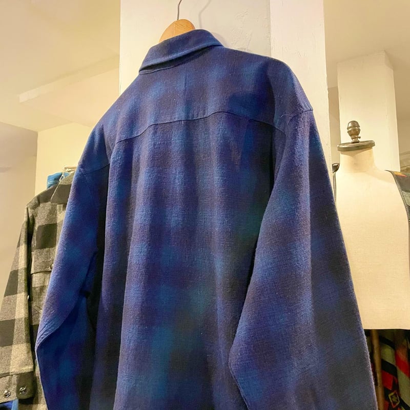 PENDLETON 00s オンブレチェック ウールシャツ ペンドルトン (S0398) |