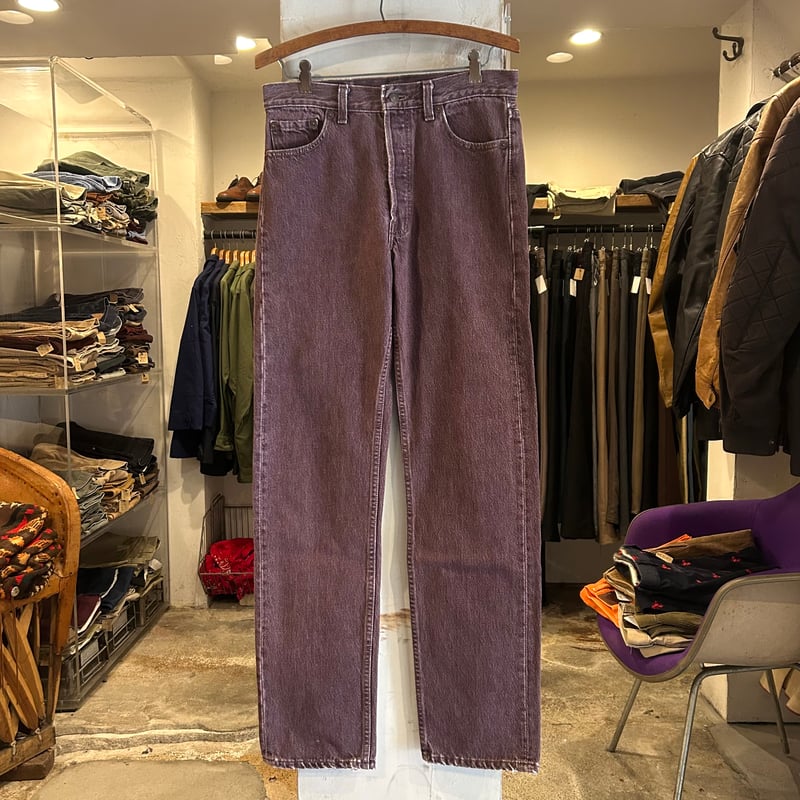 90s Levi's 501 0689 リーバイス 先染めカラーデニムパンツ 赤茶系 30×3