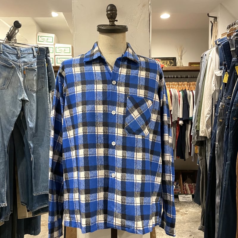 50s Norwood プリントネルシャツ DEAD STOCK オープンカラー 50s Norwood プリントネルシャツ DEAD STOCK オープンカラー