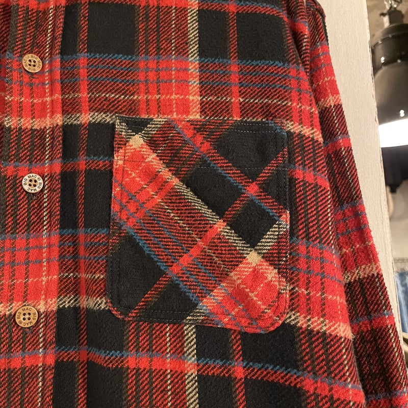 80s BIG MAC ST JOHN'S BAY ネルシャツ USA製 XL 80年代 USA製 ST. JOHN'S BAY BIG MAC チェック柄 長袖