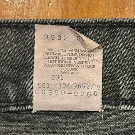 90s　Levi's 550 0260　リーバイス　ブラックデニムパンツ　38×31　USA製　1994年　(S5415)