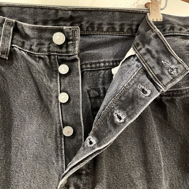 levi’s 501 ブラックデニム usa製 後染め ボタン裏544 w29 Levi's Levis(リーバイス) 90S USA製 501 ボタン裏553 後染め