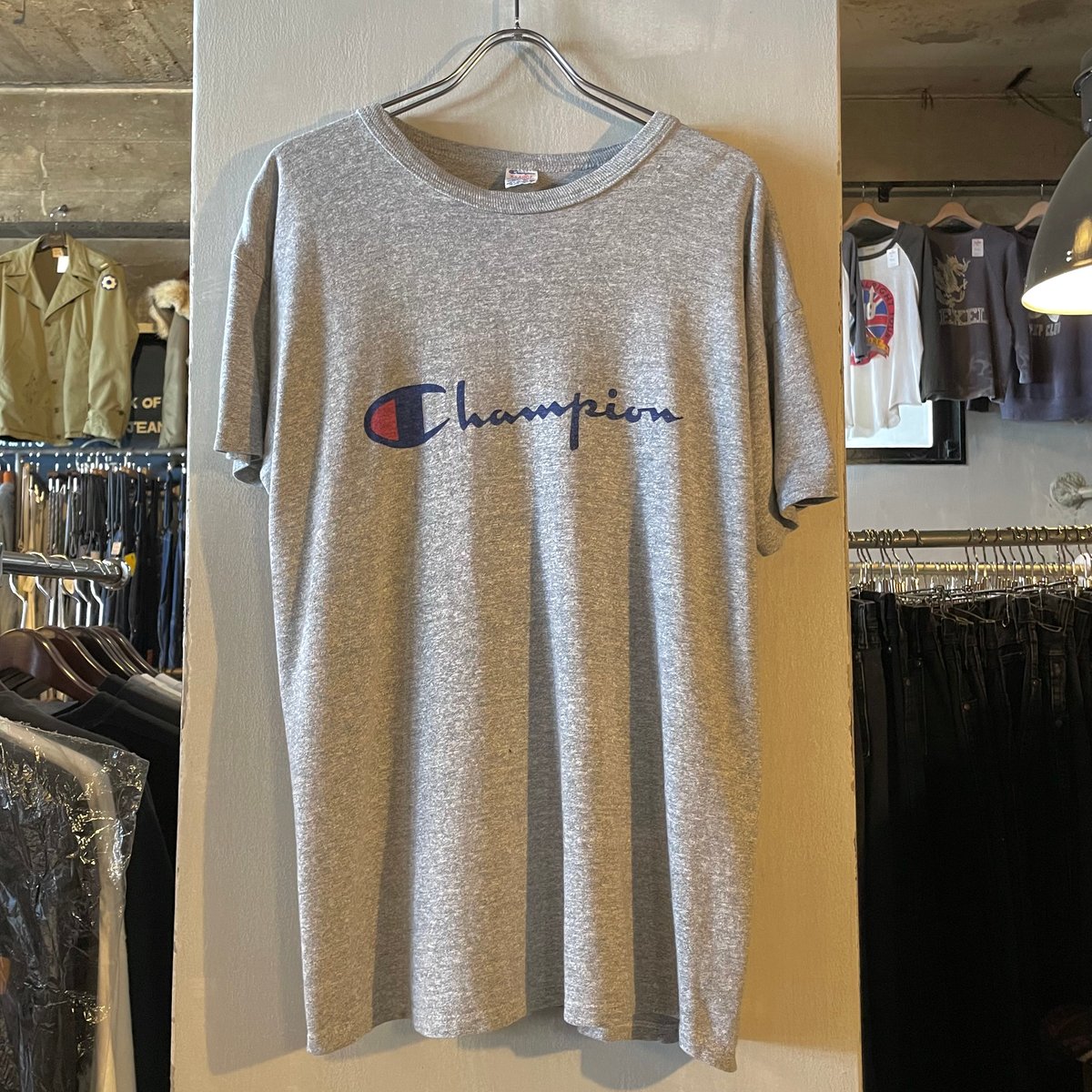 80s Champion S/S Tシャツ 88/12 染み込みプリント USA製 Size