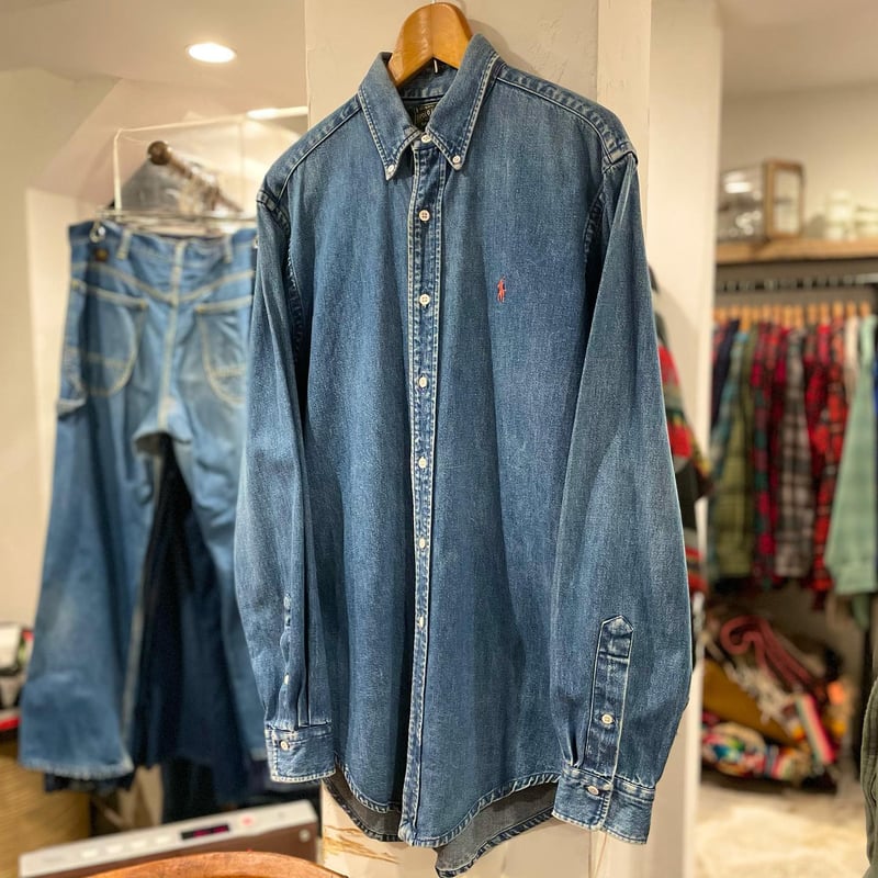 POLO COUNTRY 90s デニムシャツ USA製 ポロカン ラルフローレン POLO COUNTRY 90s デニムシャツ USA製 ポロカン ラルフローレン