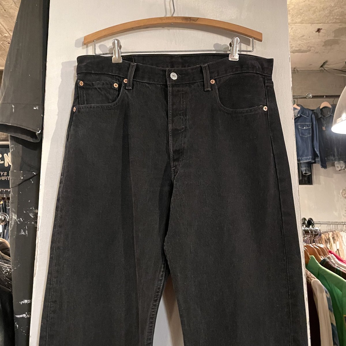 00s リーバイス 501 0660 USA製 後染め ブラックデニム パンツ Levi's - 00s リーバイス 501 0660 USA製 後染め ブラックデニム
