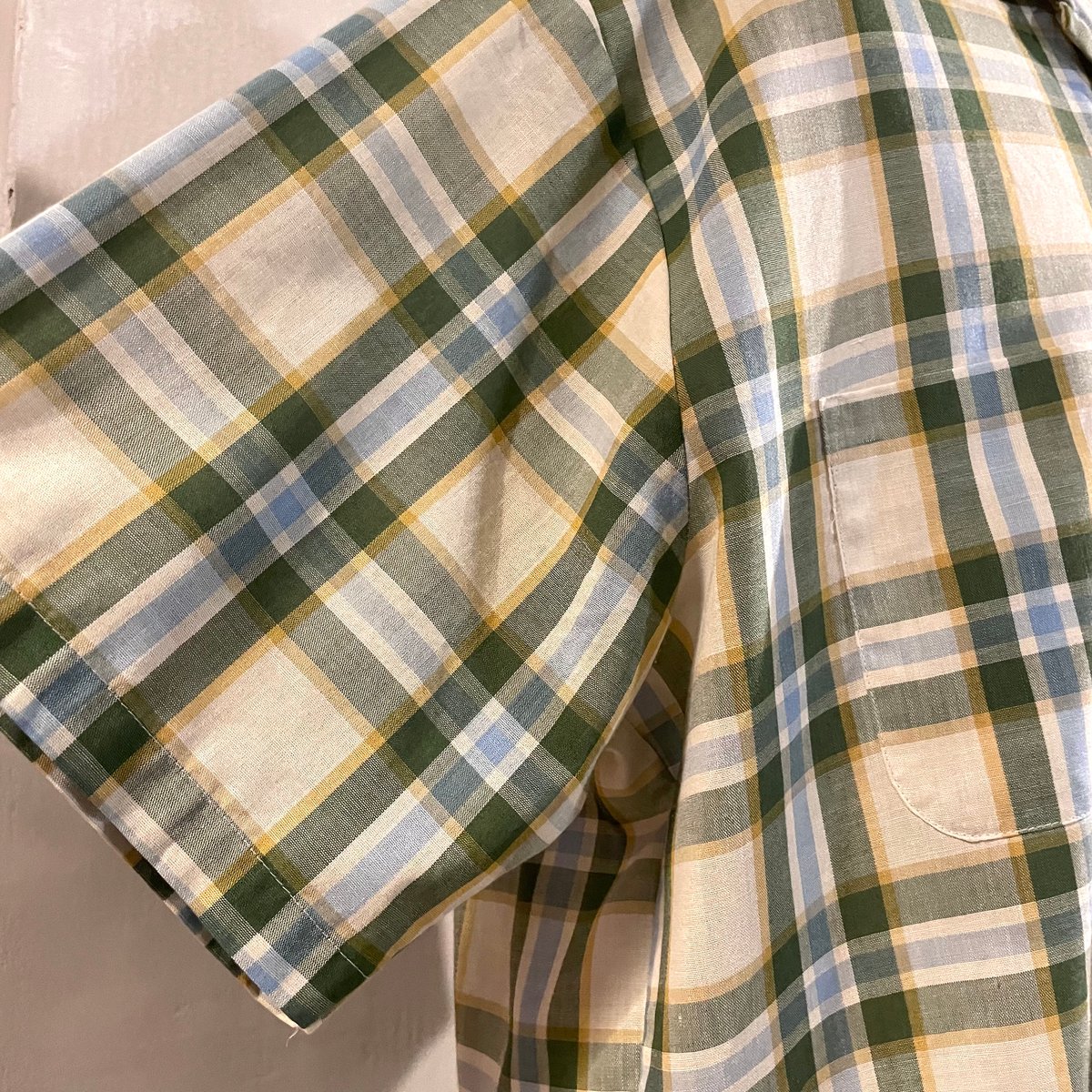 60s Sears Vintage S/S Shirt Size L ボックスシルエット シア