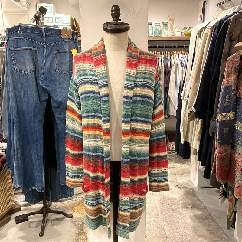LAUREN RALPH LAUREN 90s ショールカラー ネイティブ柄 ニット LAUREN RALPH LAUREN 90s ショールカラー ネイティブ柄 ニット