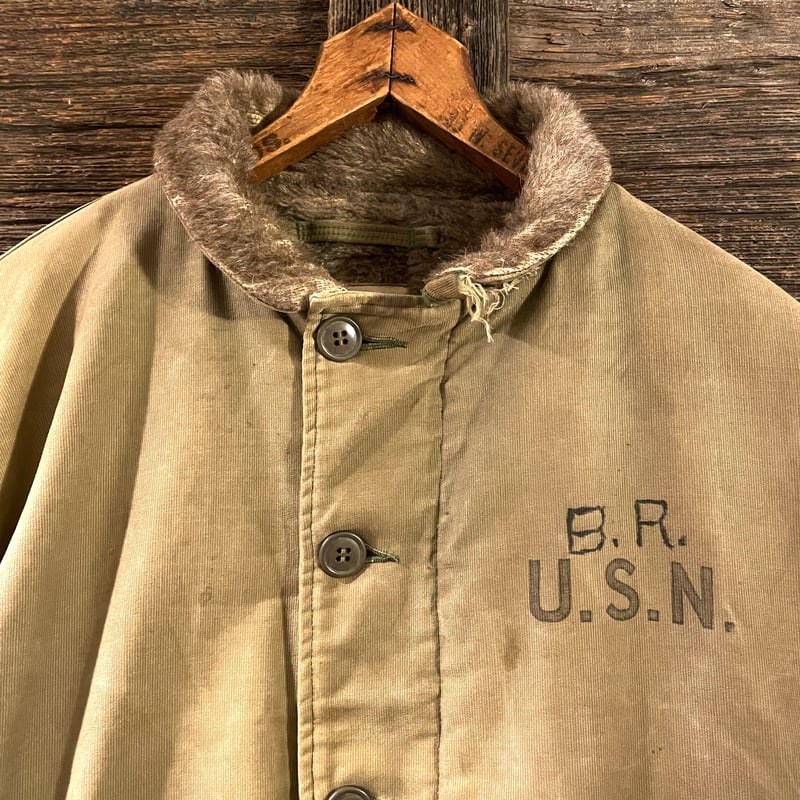 US NAVY 40s N-1 DECK JACKET CONMARジップ コの字留 デッキジ...