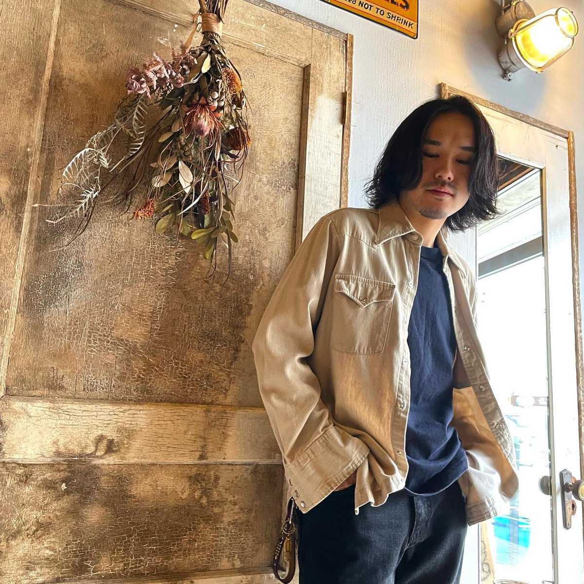 70s Lee ウエスタンジャケット made in USA 古着ベージュ 70's Lee Set】 ウエスタン シャツジャケットmade in USA - メルカリ