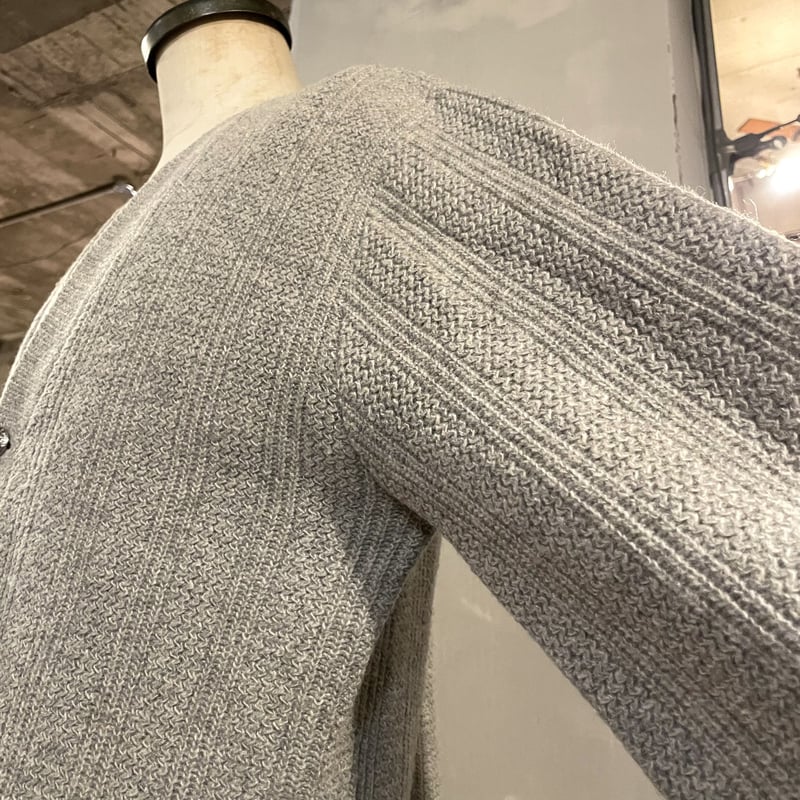 70s PURITAN ウール × アクリル カーディガン USA製 グレー SPORTSWE