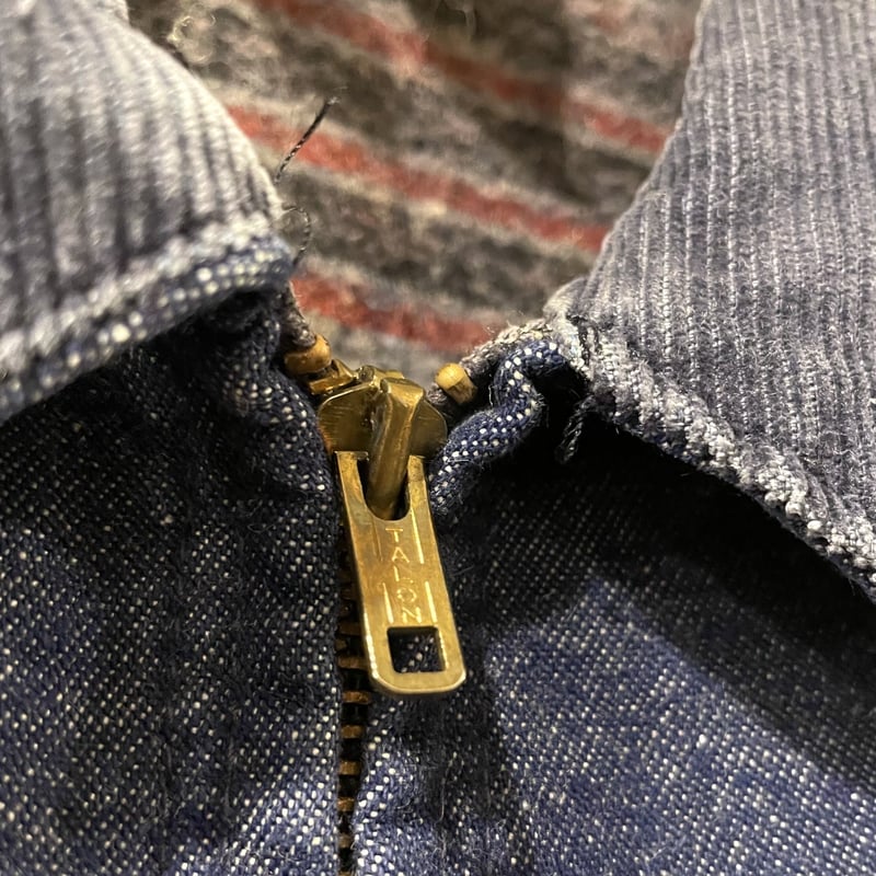 60s〜 BLUE BELL デニムカバーオール ブランケットライナー TALON ZIP