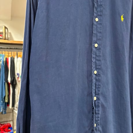 Ralph Lauren　CLASSIC FIT　L/Sボタンダウンシャツ　ラルフローレン　Size M　リネン×コットン　(S5500)
