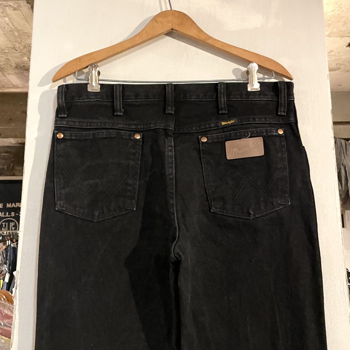 Wrangler 936WBK ブラックデニムパンツ 32×30 ラングラー (S2557)