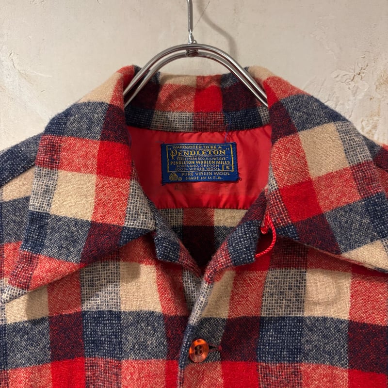 70s PENDLETON L/S ウールシャツ Board Shirt USA製 Size