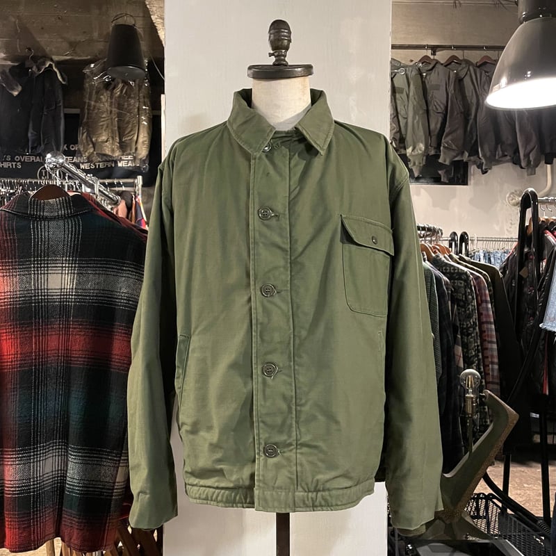 80s US NAVY A-2 DECK JACKET デッキジャケット ミリタリージャケット...