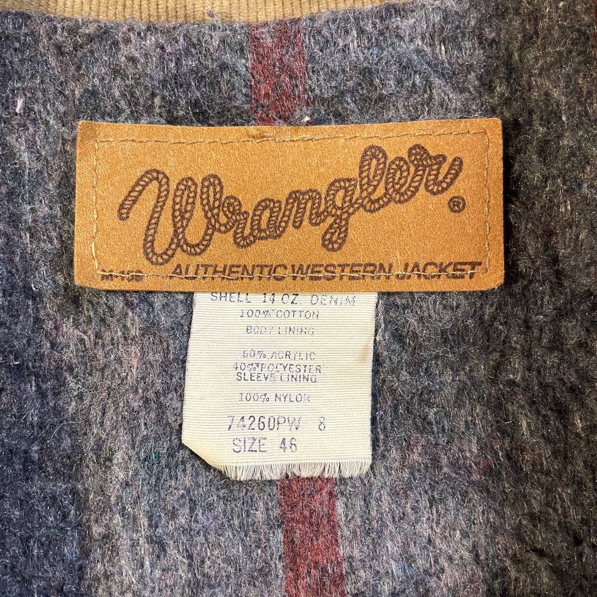 Wrangler デニムジャケット ブランケットライナー 襟コーデュロイ